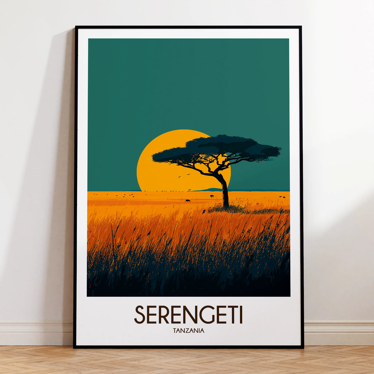 Serengeti Retro Travel Illustration