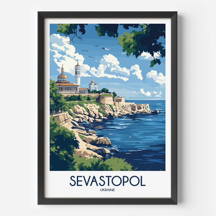 Sevastopol Modern Travel Poster