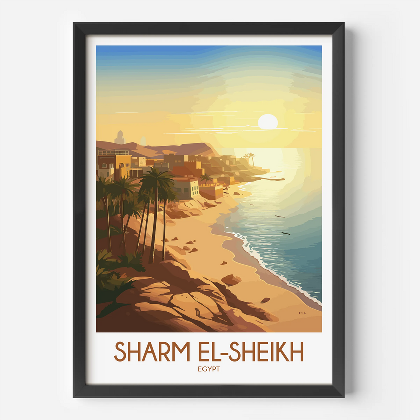Sharm El Sheikh Modern Travel Poster