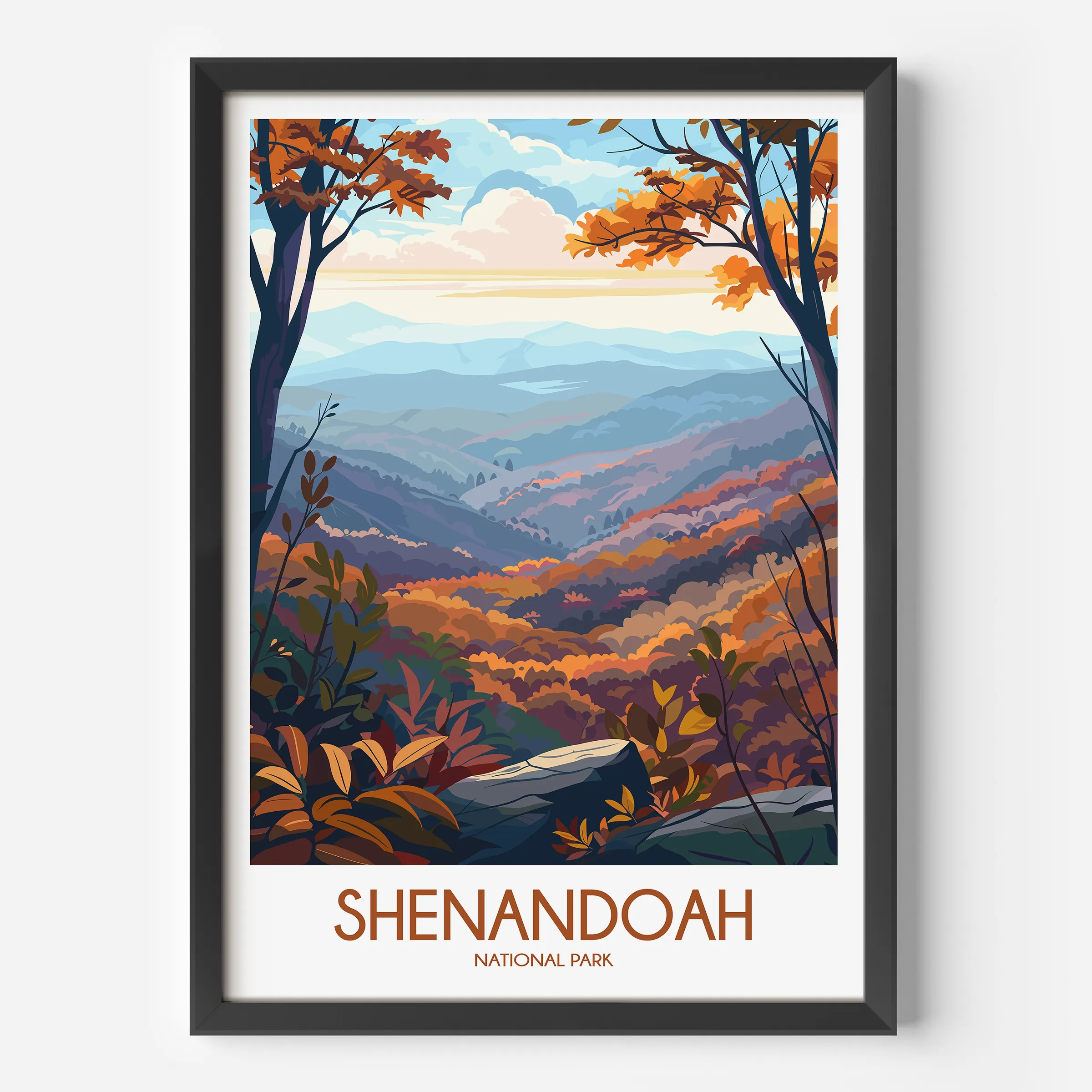 Shenandoah Modern Travel Poster