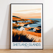 Shetland Islands Modern Travel Poster