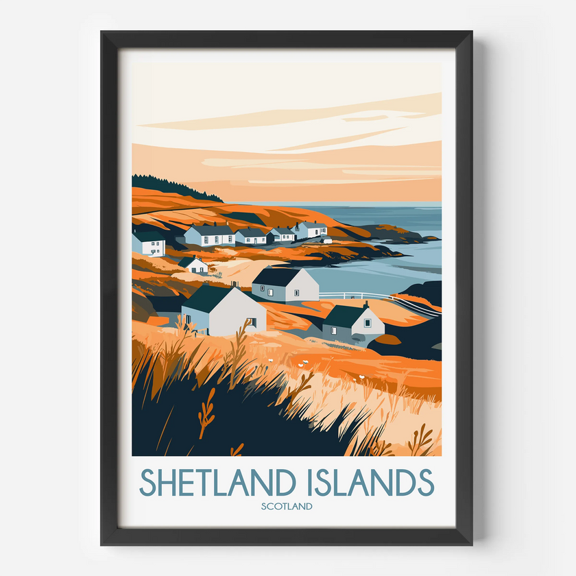 Shetland Islands Scenic Landscape Art