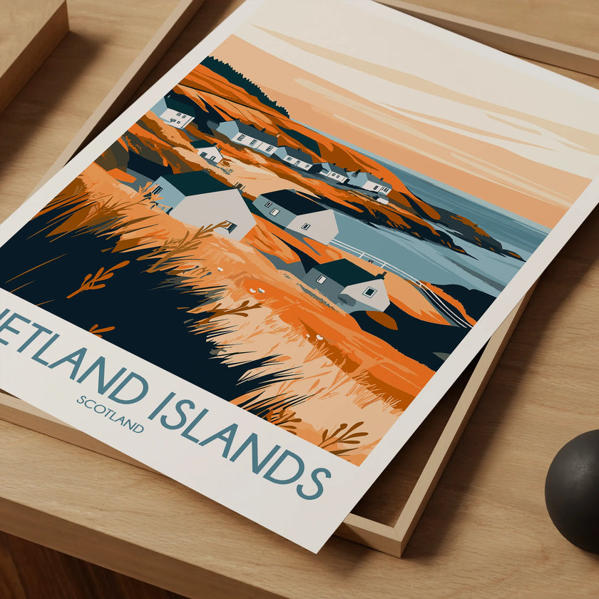 Shetland Islands Souvenir Poster Print