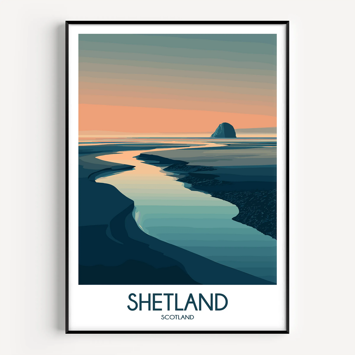 Shetland Modern Travel Poster