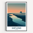Shetland Modern Travel Poster