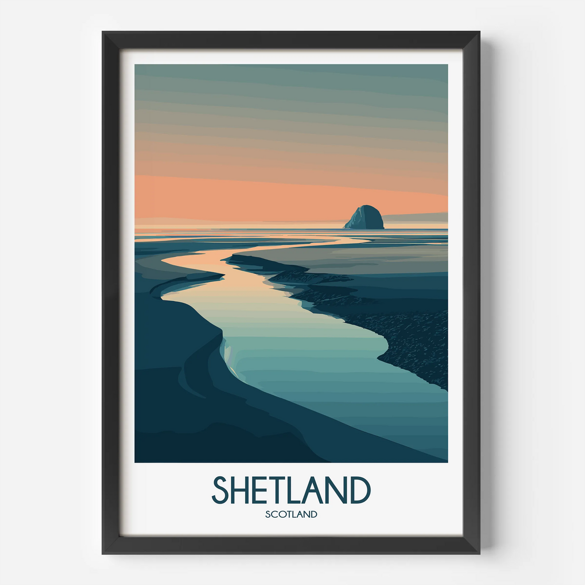 Shetland Vintage Style Print