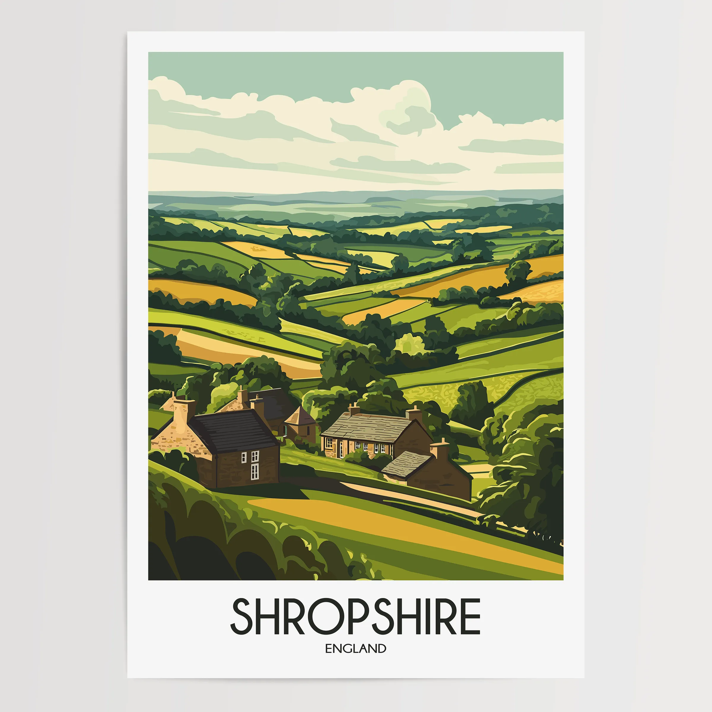 Shropshire Destination Art Gift