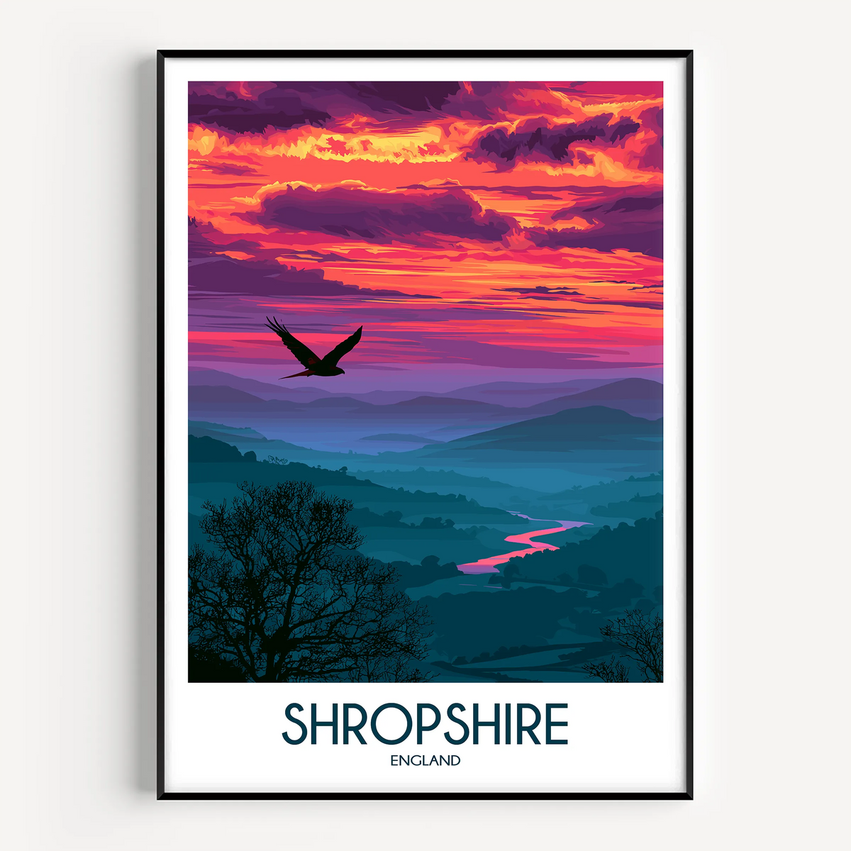 Shropshire Destination Art Gift