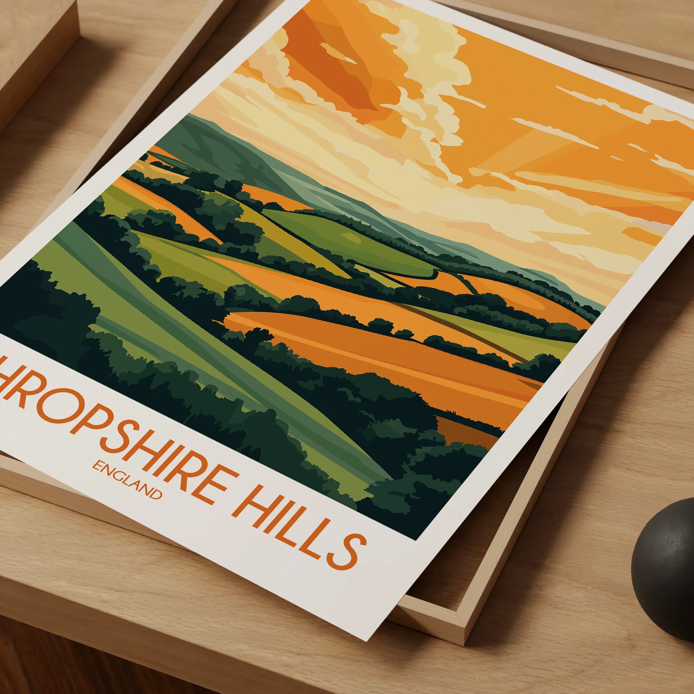 Shropshire Hills Scenic Landscape Art