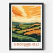 Shropshire Hills Souvenir Poster Print