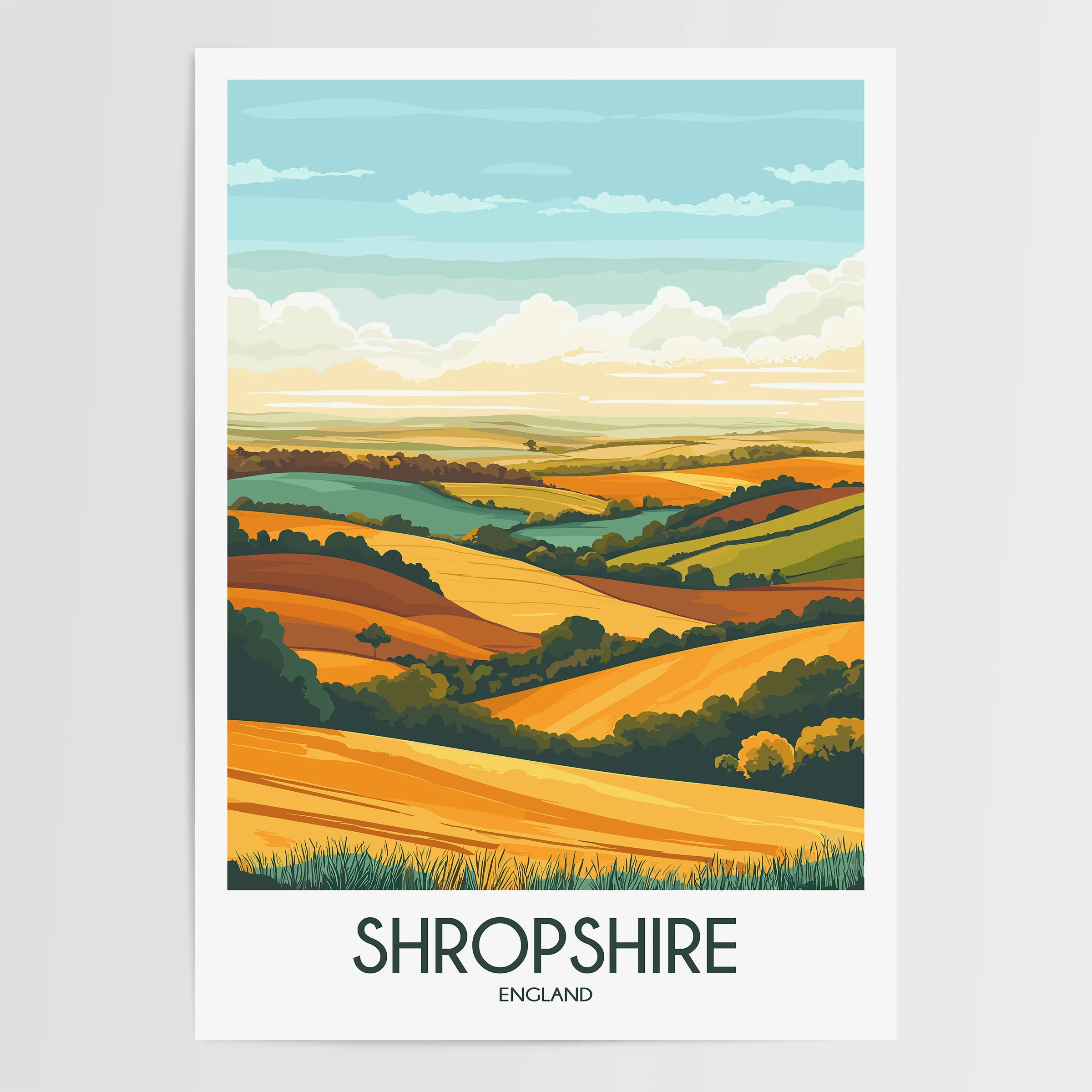 Shropshire Minimalist Wall Art