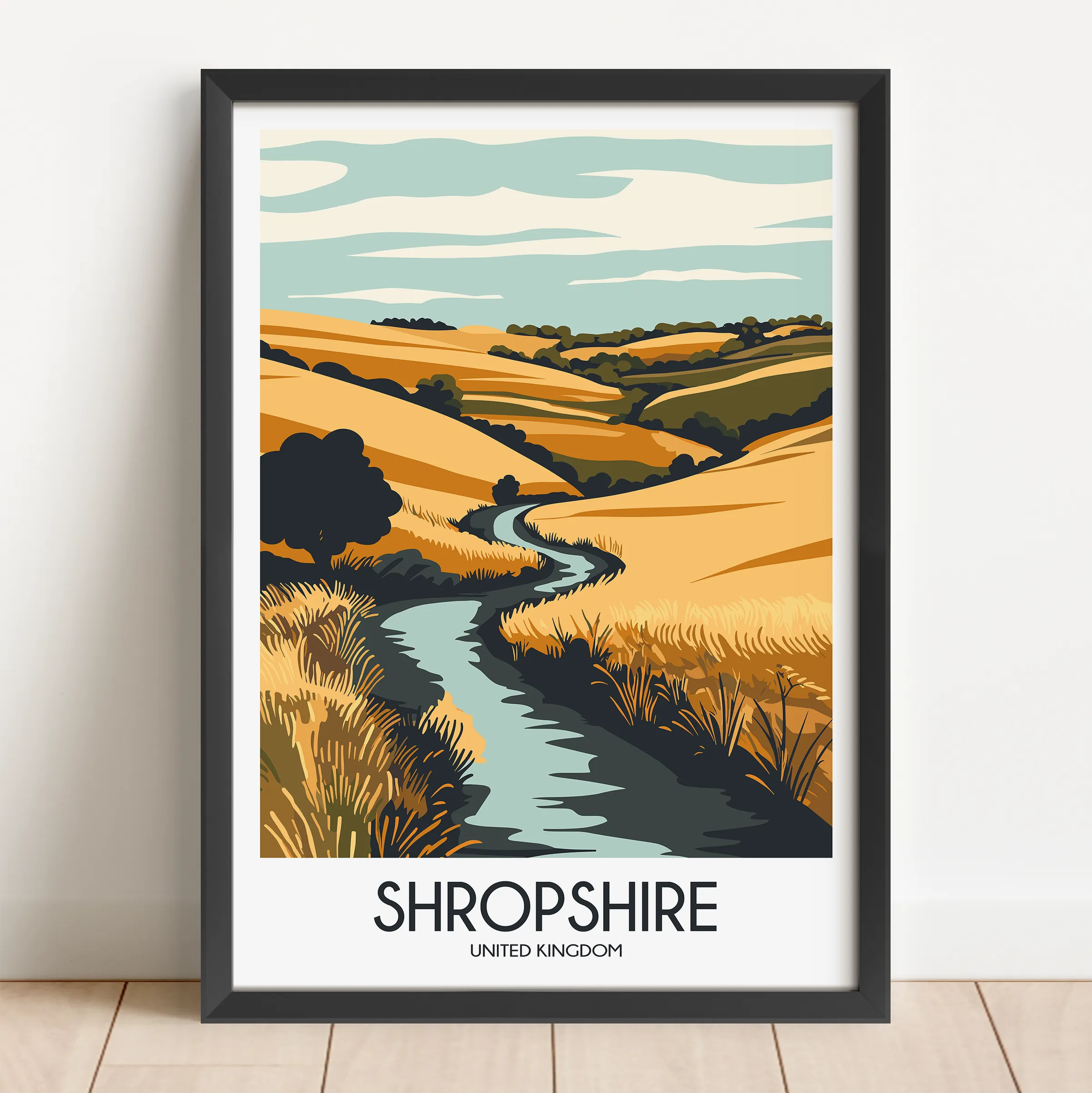 Shropshire Minimalist Wall Art