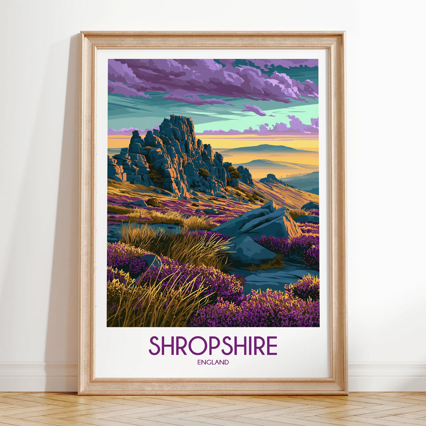 Shropshire Modern Travel Poster