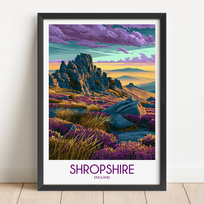 Shropshire Retro Travel Illustration
