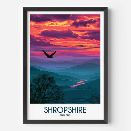 Shropshire Retro Travel Illustration