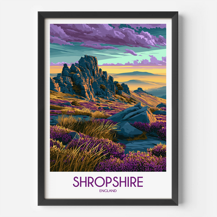 Shropshire Souvenir Poster Print