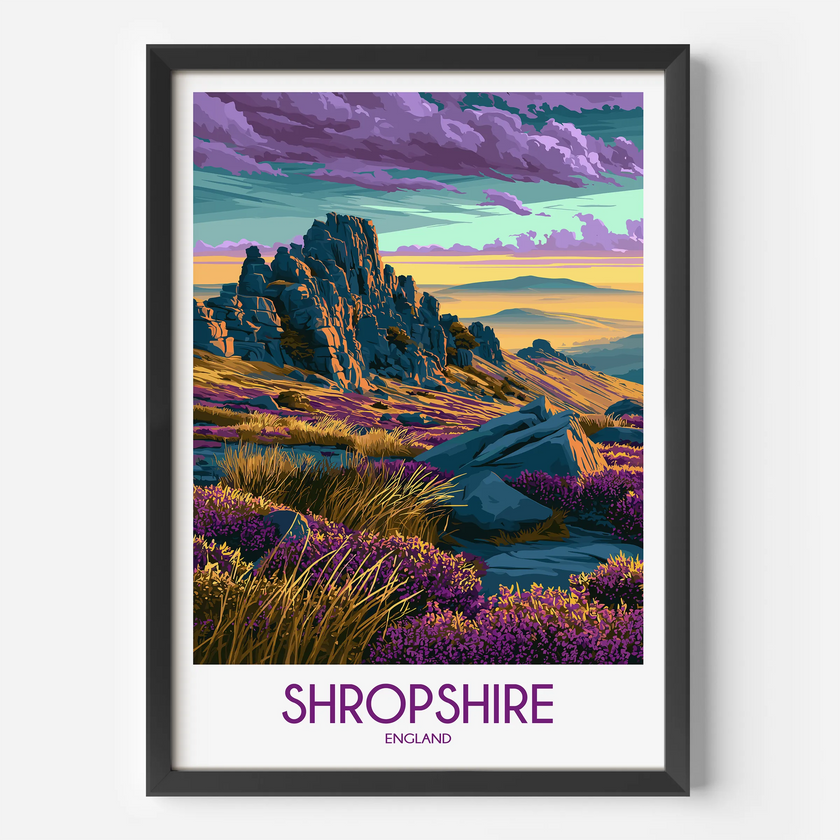 Shropshire Souvenir Poster Print
