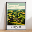 Shropshire Souvenir Poster Print