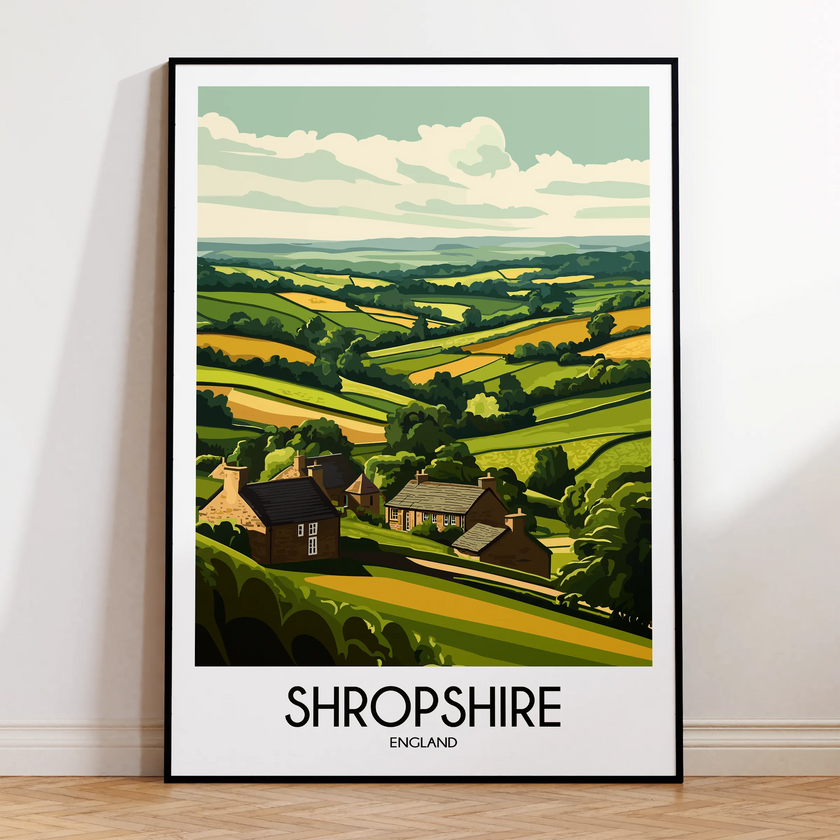 Shropshire Souvenir Poster Print