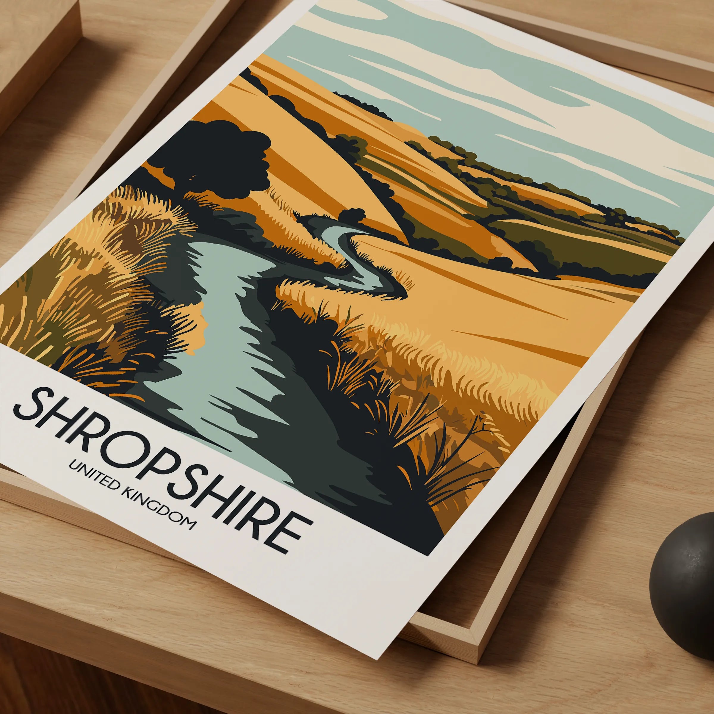 Shropshire Vintage Style Print