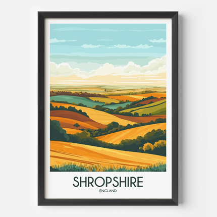 Shropshire Vintage Style Print