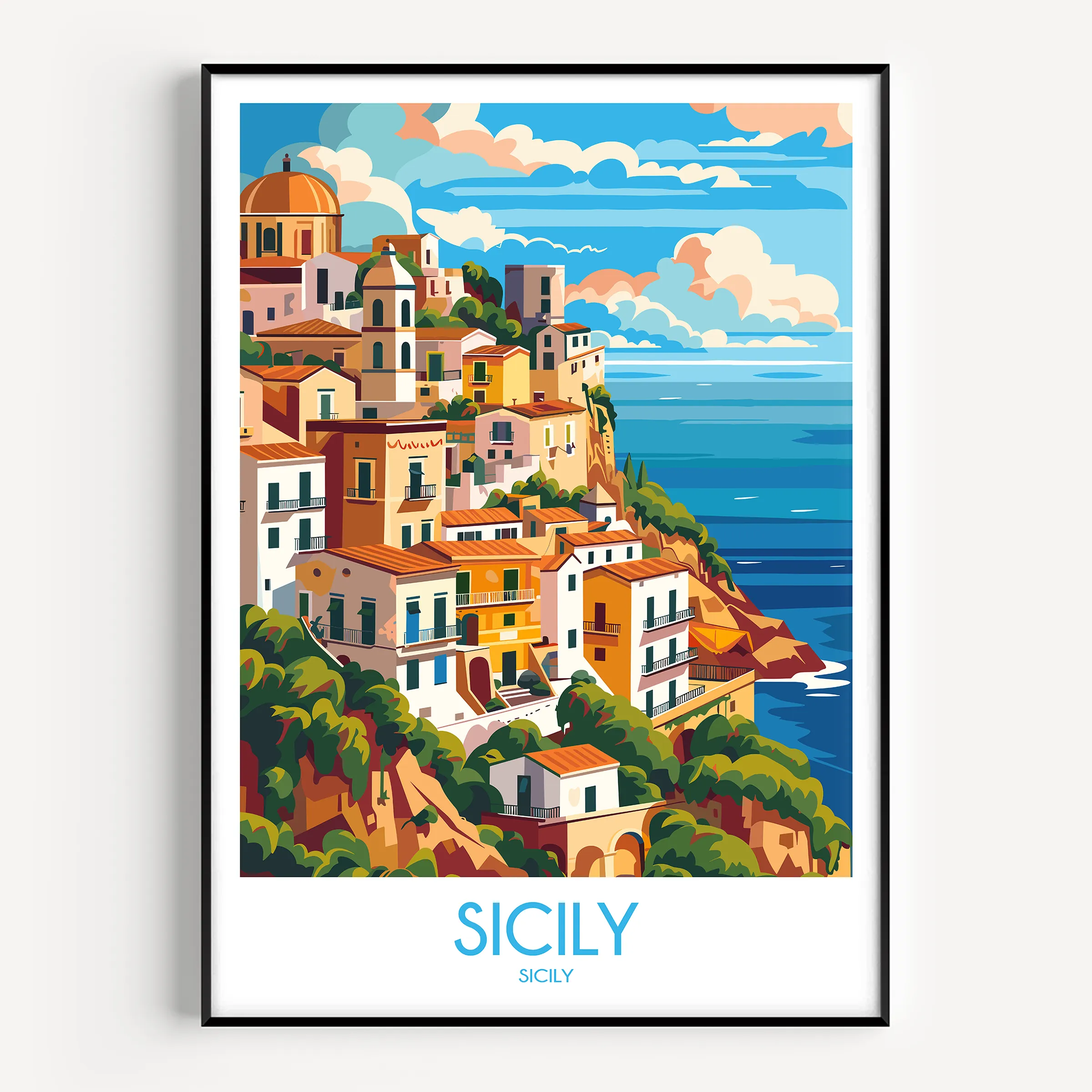 Sicily Destination Art Gift