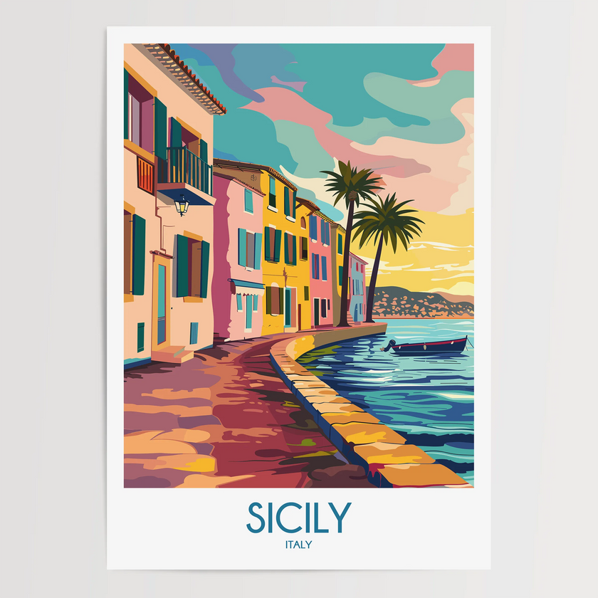 Sicily Minimalist Wall Art