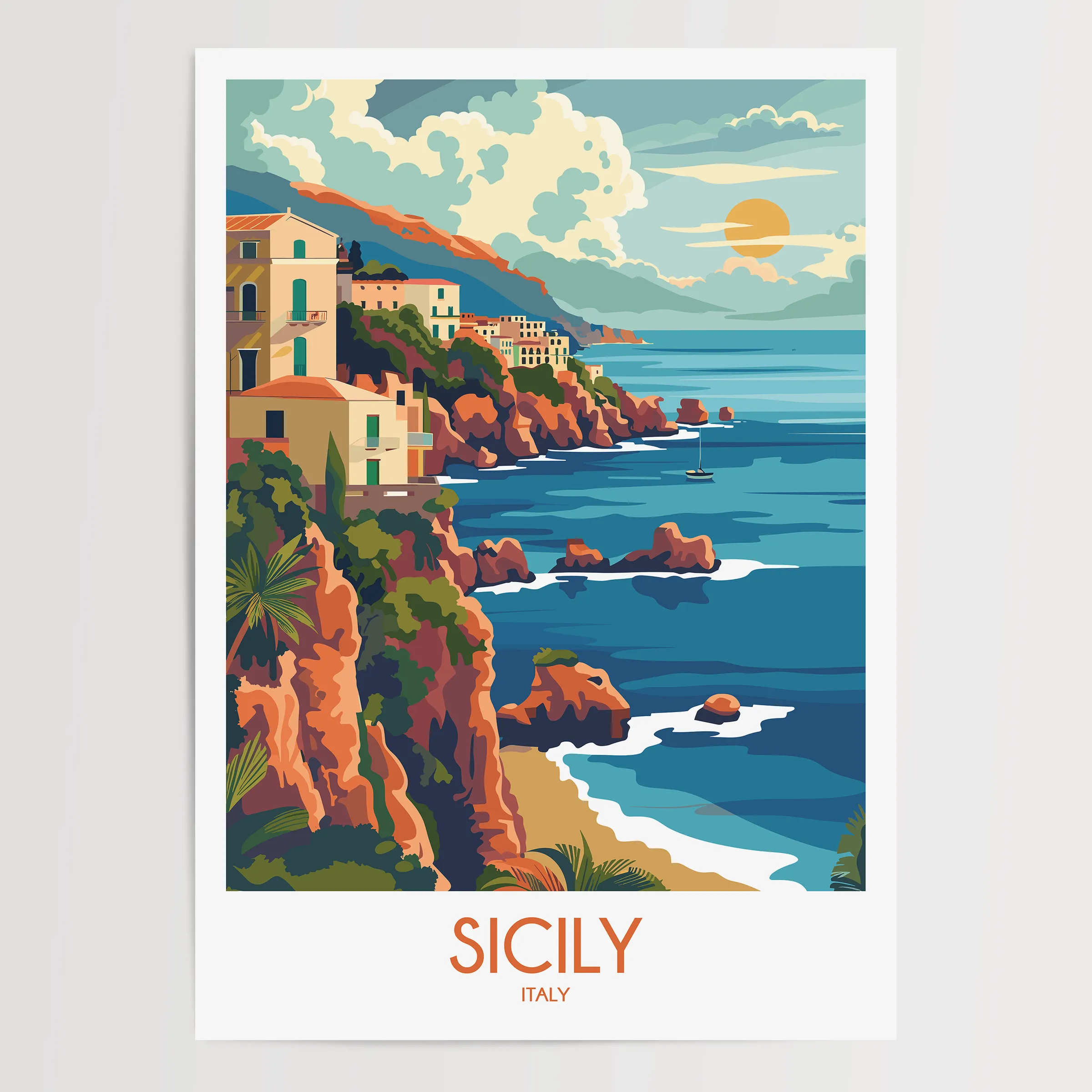 Sicily Minimalist Wall Art