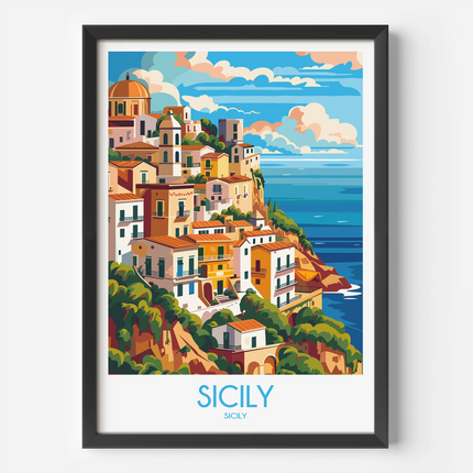 Sicily Scenic Landscape Art