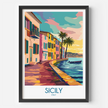 Sicily Scenic Landscape Art