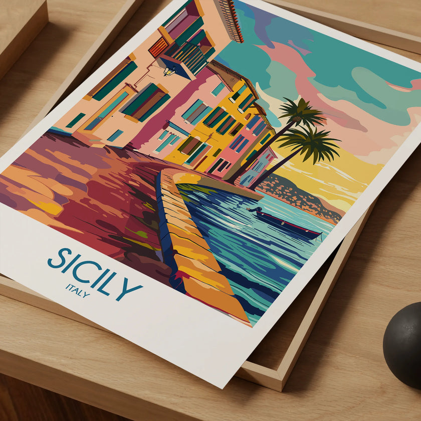 Sicily Souvenir Poster Print