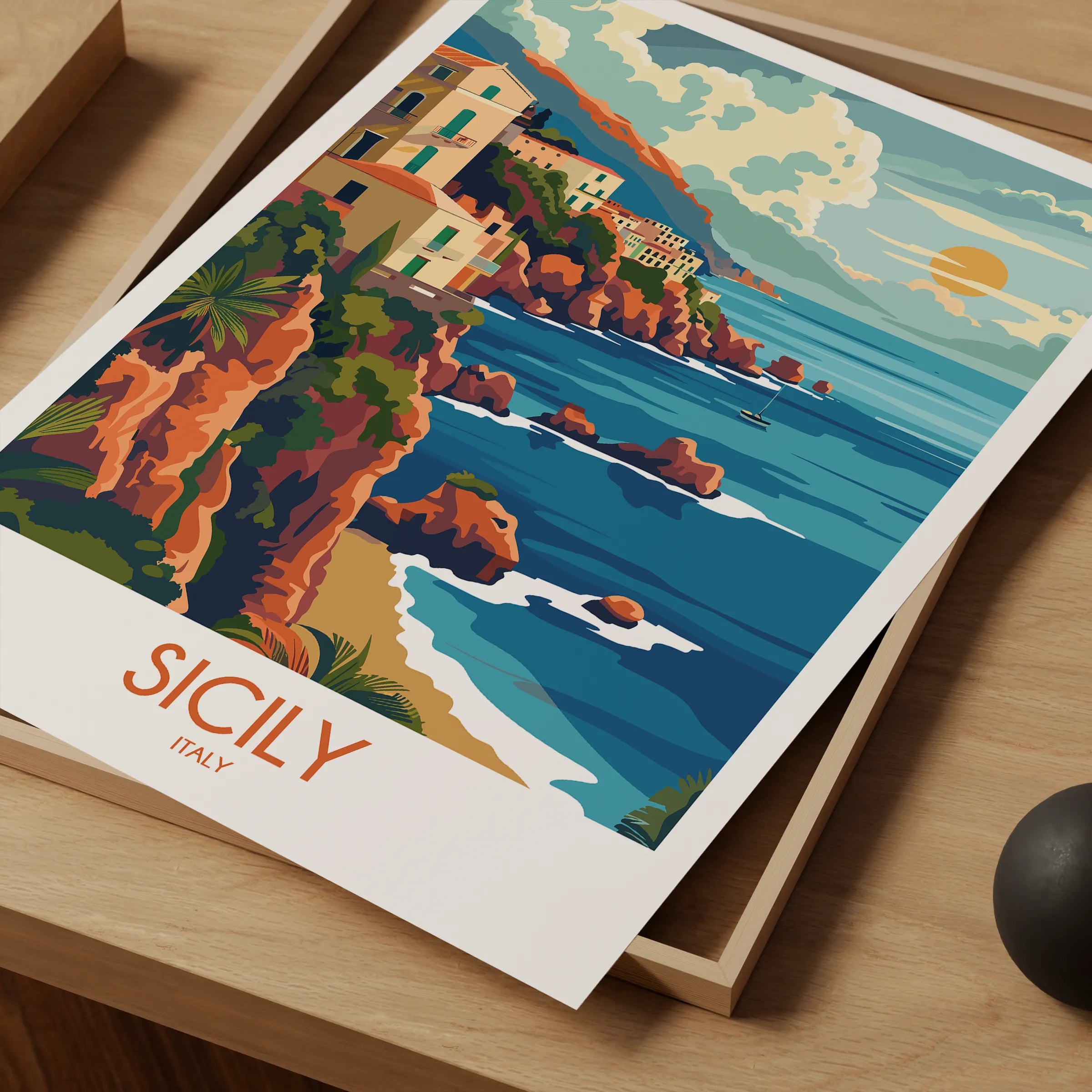 Sicily Souvenir Poster Print