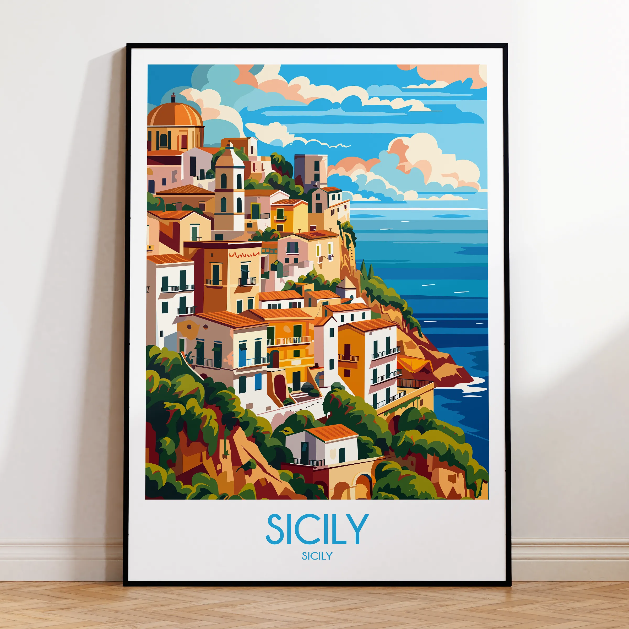 Sicily Souvenir Poster Print