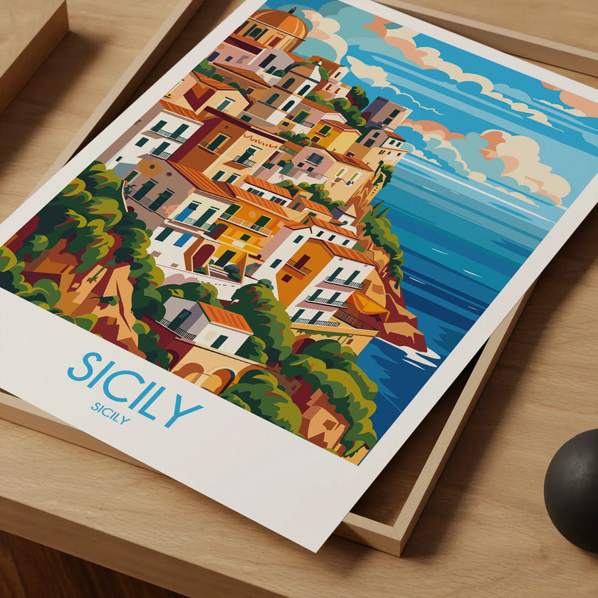 Sicily Vintage Style Print