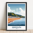 Sidmouth Modern Travel Poster