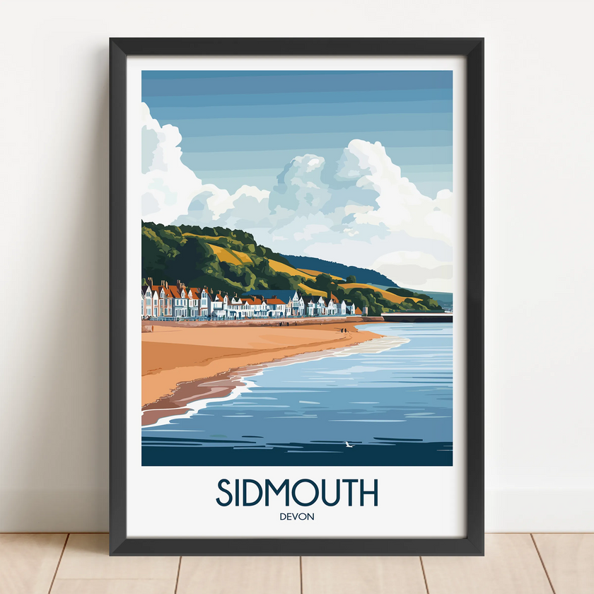 Sidmouth Modern Travel Poster