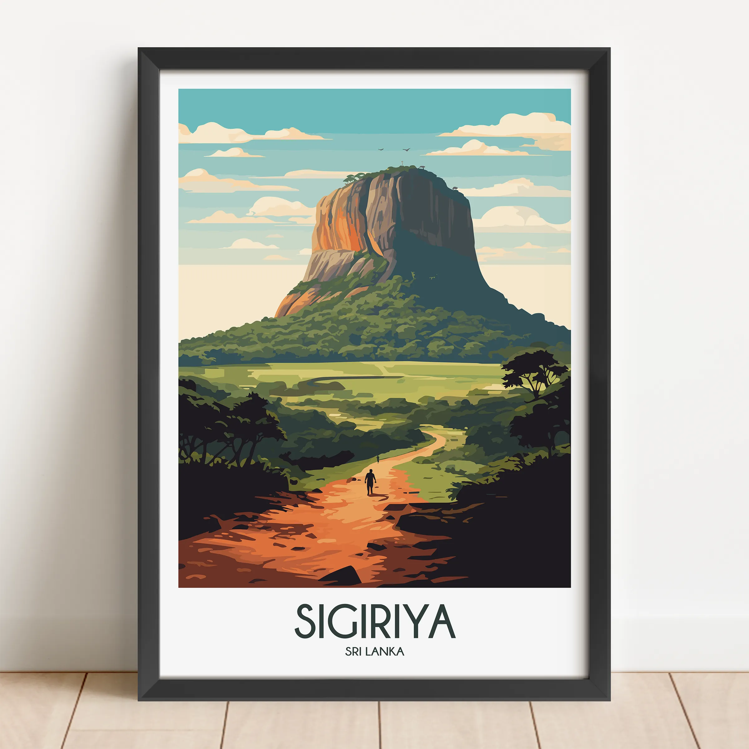 Sigiriya Modern Travel Poster