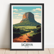 Sigiriya Modern Travel Poster