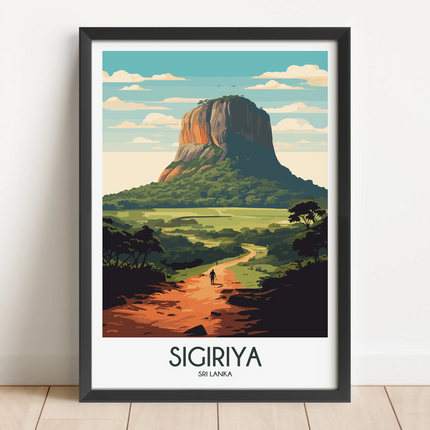 Sigiriya Modern Travel Poster