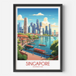 Singapore Modern Travel Poster