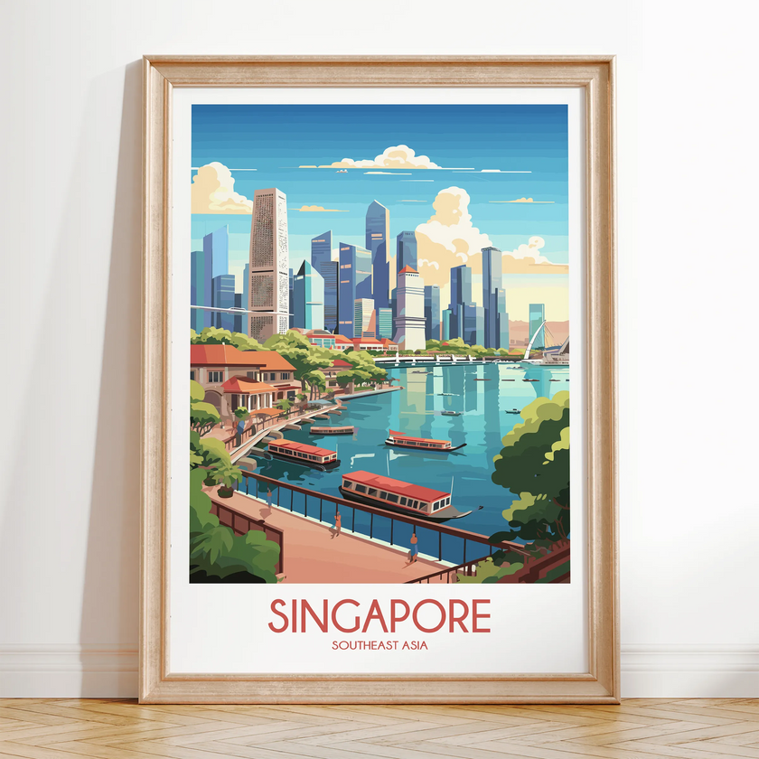 Singapore Souvenir Poster Print