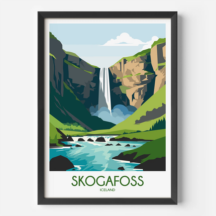 Skogafoss Minimalist Wall Art