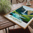 Skogafoss Retro Travel Illustration