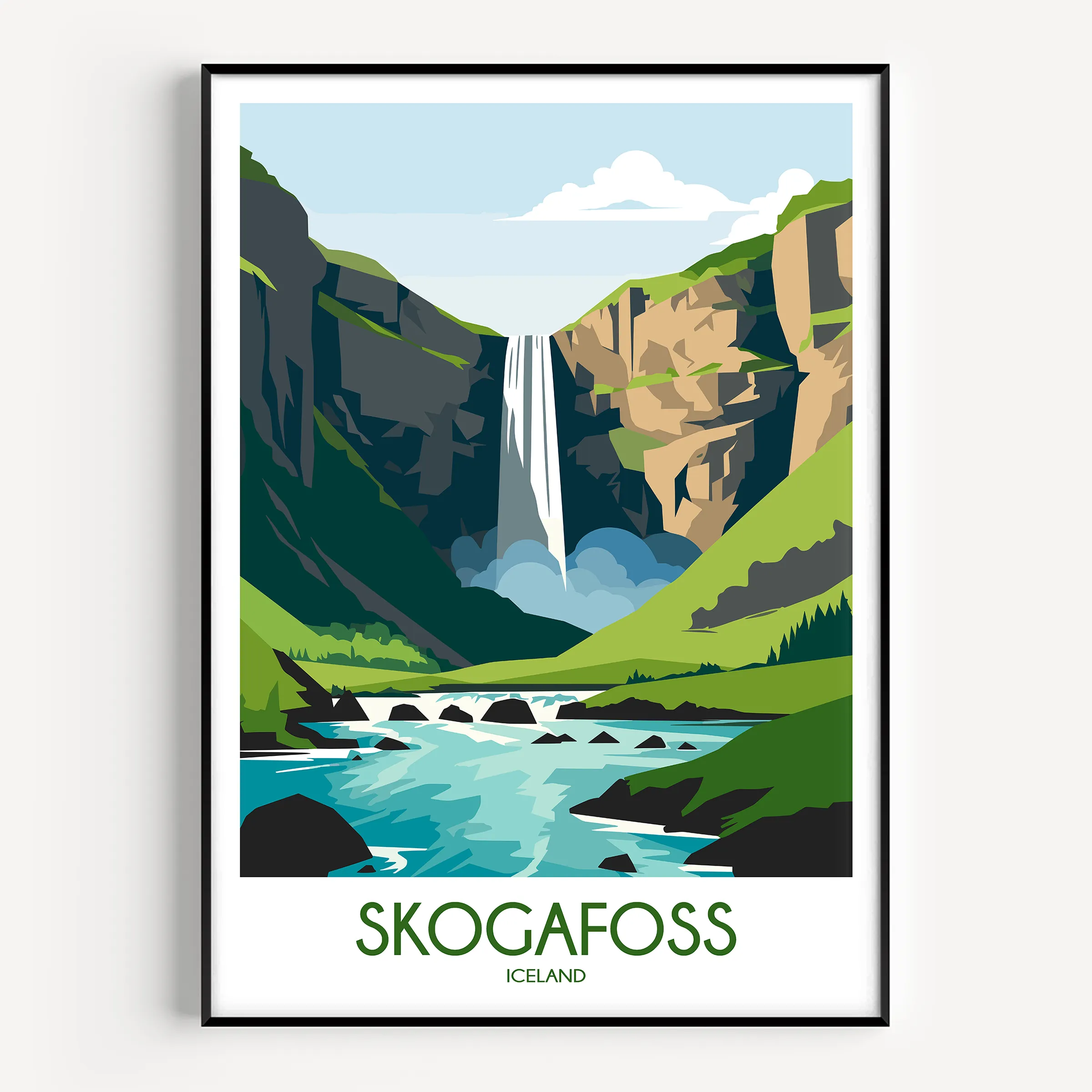 Skogafoss Souvenir Poster Print