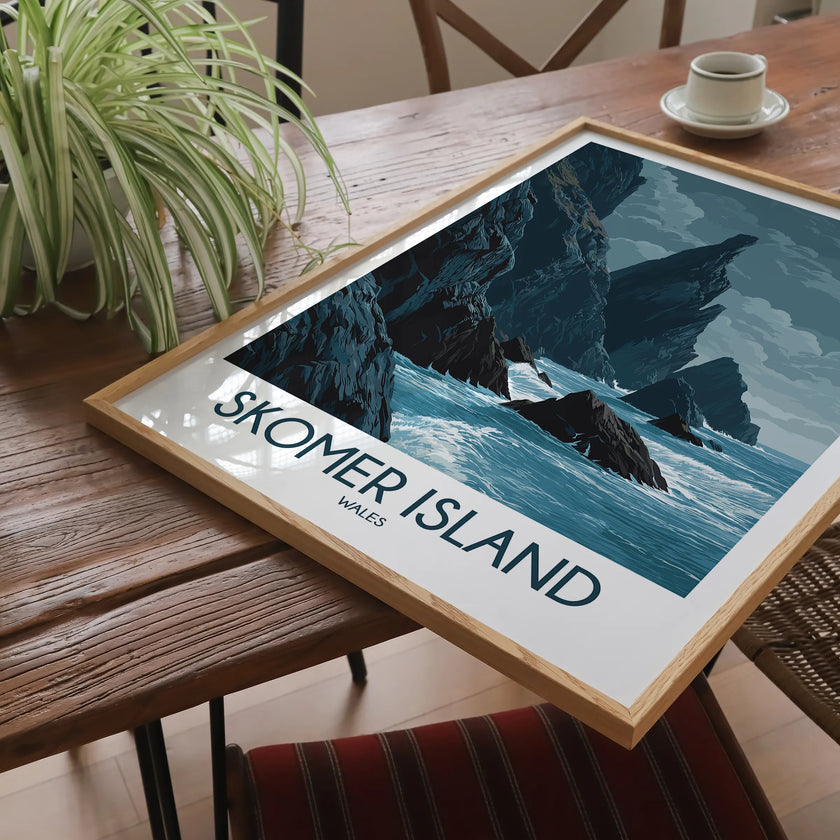 Skomer Island Destination Art Gift