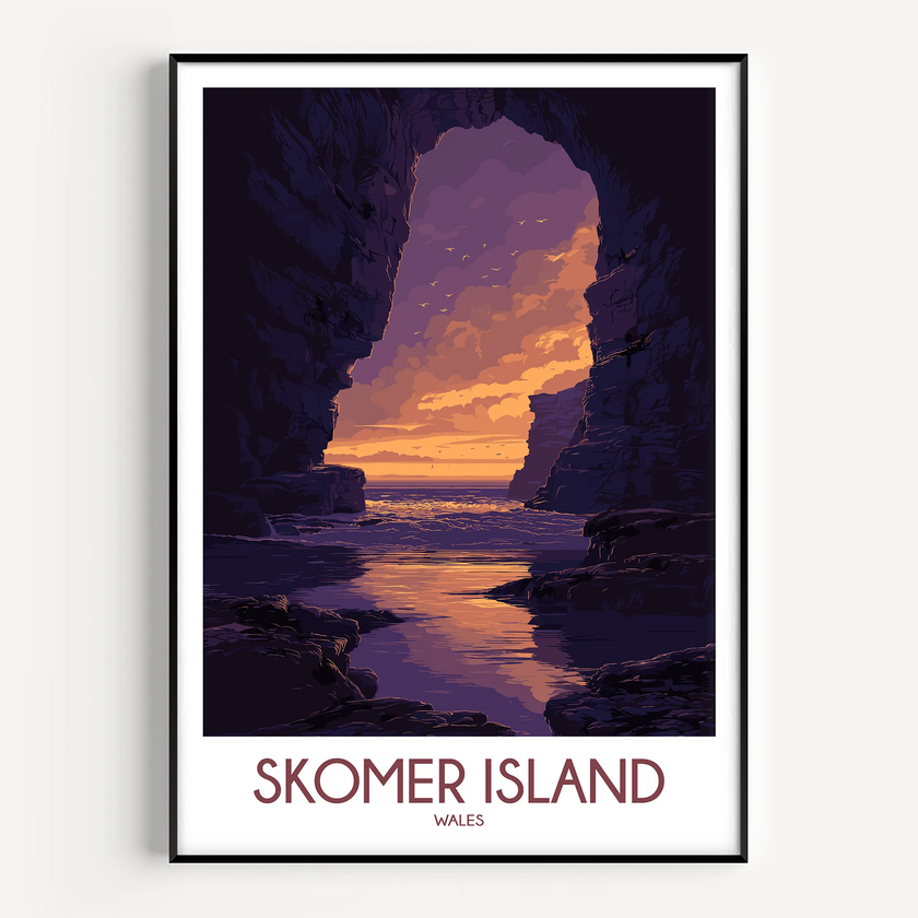 Skomer Island Destination Art Gift