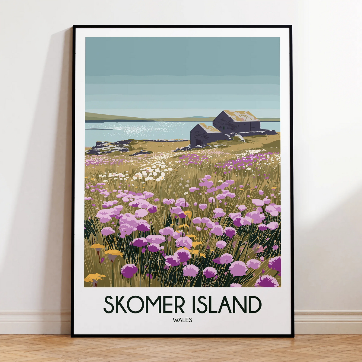 Skomer Island Modern Travel Poster