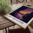 Skomer Island Retro Travel Illustration