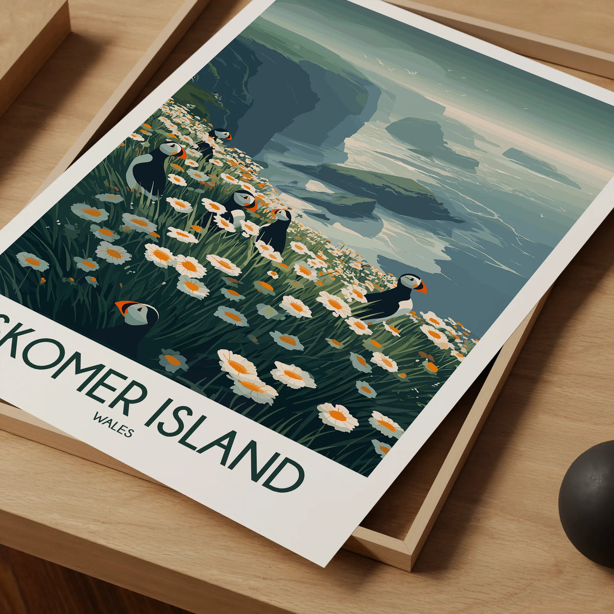 Skomer Island Souvenir Poster Print