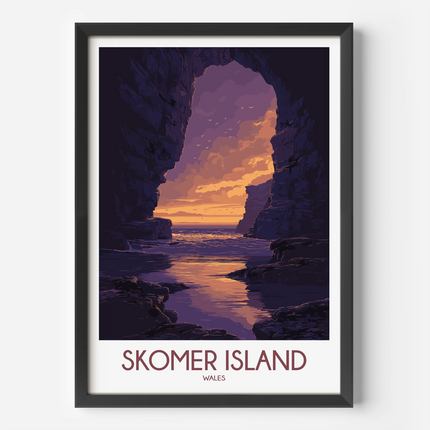 Skomer Island Souvenir Poster Print